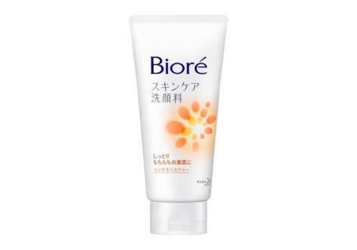  KAO Пенка для умывания "Глубокое увлажнение" Biore Skin Care Rich Moisture со сладким цветочным ароматом, туба 130г., фото 1 