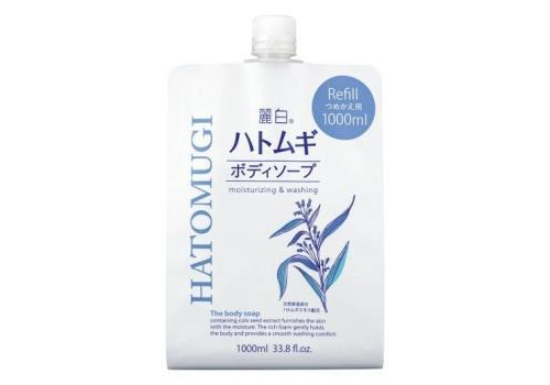  KUMANO YUSHI Жидкое мыло для тела увлажняющее, с экстрактом семян бусенника и гиалуроновой кислотой, сменная упаковка с крышкой 1000мл., фото 1 