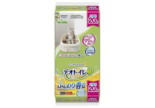  UNICHARM Пеленки для системного туалета Deo-Toilet антибактериальные с ароматом душистого мыла 20шт, фото 1 