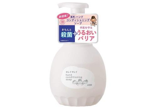  LION Мыло-пенка для рук "KireiKirei" (увлажняющий барьер + антибактериальное действие, аромат цветочного мыла) 450 мл, флакон с дозатором, фото 1 