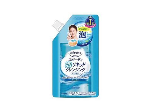  KOSE Лёгкая пенка быстрого действия "Softymo Speedy" для снятия макияжа и глубокого очищения проблемной кожи (без масел) 180 мл, сменная упаковка с крышкой, фото 1 