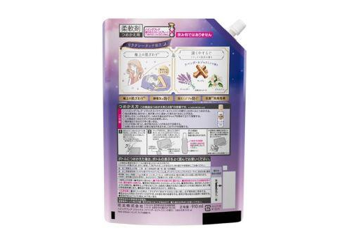  KAO Кондиционер для белья Humming FLAIR Relax концентрат аромат Лаванда и жасмин 910 мл, мягкая упаковка с крышкой, фото 2 