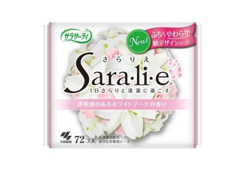  KOBAYASHI Ежедневные гигиенические прокладки Sarasaty Sara･li･e White Bouquet с ароматом белых цветов 72шт., фото 2 