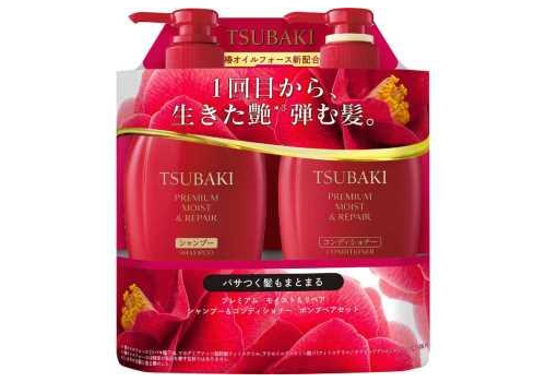  SHISEIDO Tsubaki Premium Moist & Repair Set Набор для увлажнения и восстановления волос Шампунь 450 мл + Кондиционер 450 мл, фото 1 