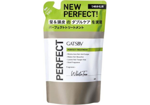  Mandom Мужской бальзам "Gatsby Perfect Treatment" для восстановления кутикулы и ухода за кожей головы (аромат белого чая) 300 г, мягкая упаковка, фото 1 