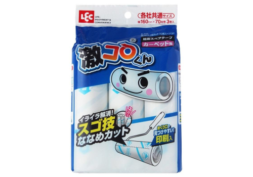  LEC Сменный ролик для чистки ковров липкий блок 3шт*70листов, фото 1 