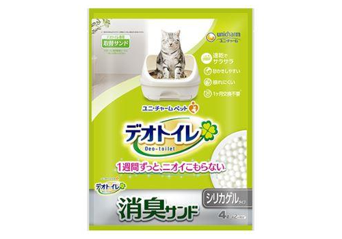  Unicharm Наполнитель силикагелевый для системных туалетов Deo-Toilet Nyantomo круглые гранулы, 4 л., фото 1 