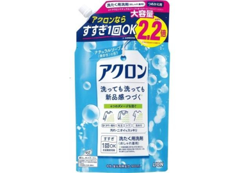 LION Жидкое средство для стирки деликатных тканей шерсти и шелка Acron Япония защита волокон 850 мл, фото 2 