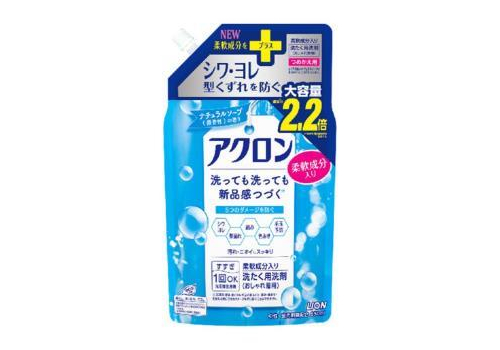  LION Жидкое средство для стирки деликатных тканей шерсти и шелка Acron Япония защита волокон 850 мл, фото 1 