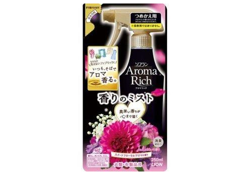  LION Кондиционер-спрей Aroma Rich Juliette для тканей 250мл запаска, фото 1 