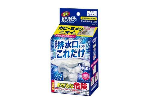  KAO Пенящийся порошок для прочистки труб Haiter в ванне и душевых кабинах 40 г х 3 шт., фото 1 