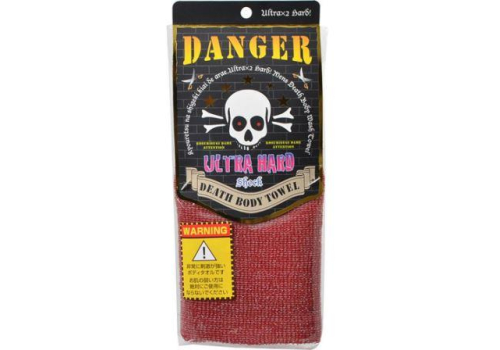  YOKOZUNA DEATH BODY TOWEL Массажная мочалка ультражесткая, красная, размер 29X100см., фото 1 