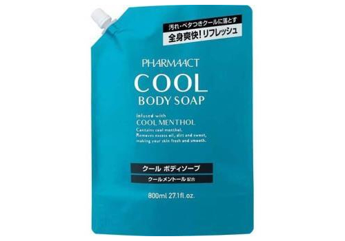  KUMANO YUSHI Жидкое мыло для тела, с охлаждающим и освежающим эффектом, сменная упаковка с крышкой 800мл., фото 1 