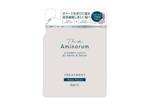  KUMANO YUSHI The Aminorum Увлажняющий и восстанавливающий бальзам-ополаскиватель для волос на основе аминокислот и растительных белков, с цветочным ароматом, сменная упаковка 350мл., фото 1 