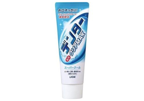  LION Зубная паста с фтором Dentor Clear Япония от кариеса с микро пудрой суперохлаждающая 140 г, фото 1 