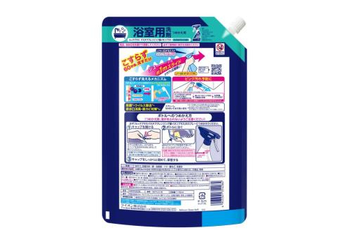  LION Чистящее средство для ванной комнаты "Look Plus" быстрого действия аромат трав и мяты + ионы серебра 1150 мл, мягкая упаковка с крышкой, фото 3 