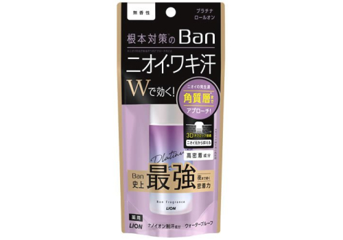  Lion Дезодорант шариковый женский Ban Premium Япония антиперспирант с усиленной адгезией без запаха 40 мл, фото 1 
