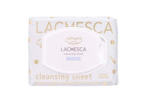  KOSE Влажные салфетки "Softymo Lachesca Clear" для снятия макияжа на водной основе, размер 15 х 20 см, 50 шт., фото 2 