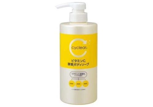  KUMANO YUSHI Cyclear Vitamin C Жидкое мыло для тела увлажняющее, с витамином С и энзимами, с цитрусовым ароматом, 500мл., фото 1 
