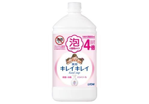  LION KireiKirei Citrus Fruity Мыло-пенка для рук с маслом лимона, с фруктово-цитрусовым ароматом, запасной флакон с крышкой 800мл., фото 3 