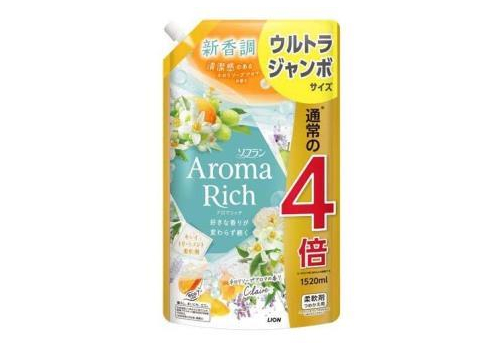  LION Кондиционер-ополаскиватель Aroma Rich Claire для белья 1520мл, фото 1 