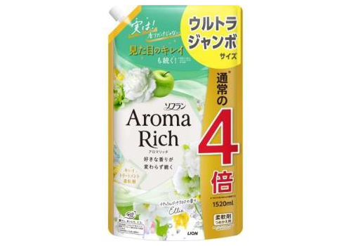  LION Кондиционер-ополаскиватель Aroma Rich Ellie для белья 1520мл, фото 1 