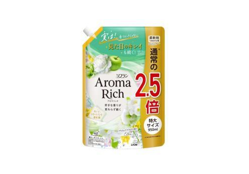  LION Кондиционер-ополаскиватель Aroma Rich Ellie для белья 950мл, фото 1 