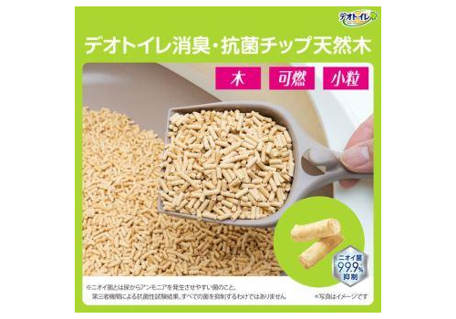  Unicharm Наполнитель древесный для системных туалетов Deo-Toilet Nyantomo мелкие гранулы 3,8 л., фото 2 