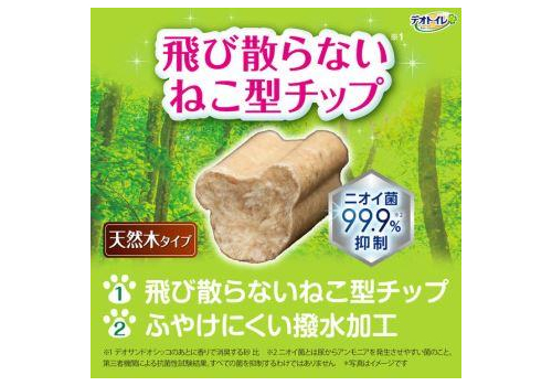  Unicharm Наполнитель древесный для системных туалетов Deo-Toilet Nyantomo крупные гранулы 4 л, фото 2 