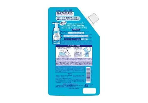  KOSE Лёгкая пенка быстрого действия "Softymo Speedy" для снятия макияжа и глубокого очищения проблемной кожи (без масел) 180 мл, сменная упаковка с крышкой, фото 2 