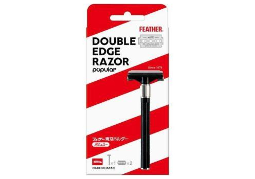  FEATHER Классический Т-образный станок "FEATHER SAFETY RAZOR" со сменными двухсторонними лезвиями, р, фото 1 