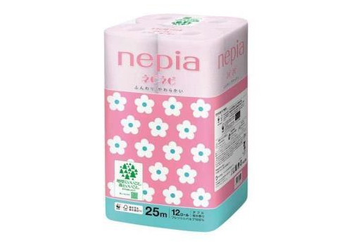  NEPIA Туалетная бумага двухслойная Nepi Nepi с ароматом сакуры 25м 12 рулонов, фото 1 