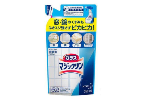  KAO Спрей-пенка для чистки стекол Glass Magiclean без аромата мягкая упаковка 350мл, фото 1 