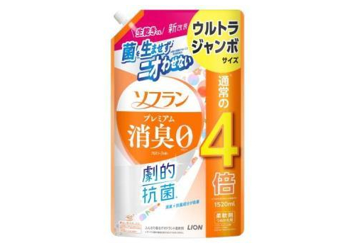  LION Кондиционер для белья Soflan Premium Aroma Soap с антибактериальным и дезодорирующим эффектом, с ароматом душистого мыла, 1520мл запаска, фото 1 