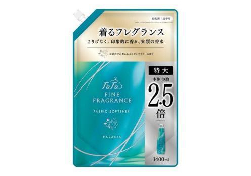  NS FaFa Кондиционер для белья Fine Fragrance Paradis с ароматом зеленого яблока, туберозы и жасмина, сменная упаковка, 1400мл., фото 1 