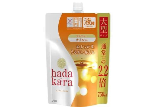  LION  Мыло для тела жидкое Hadakara с ароматом безупречной розы, 750мл, фото 1 