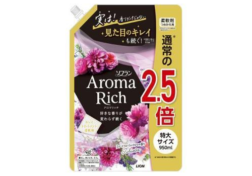 LION Кондиционер-ополаскиватель Aroma Rich Juliette для белья 950мл, фото 1 