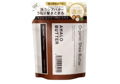  AHALO BUTTER Moist&Repair Treatment Бальзам-ополаскиватель для волос увлажняющий и восстанавливающий, с органическими маслами и керамидами, 380мл, фото 1 