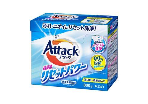  KAO Стиральный порошок Attack Penetration Reset Power высокого проникновения 800гр, фото 1 