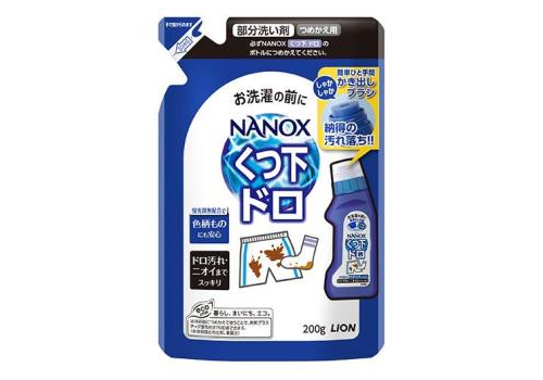  LION Жидкое средство для удаления темных пятен и въевшейся грязи перед стиркой Top Nanox For Mud Dirt сменная упаковка, 200г., фото 3 