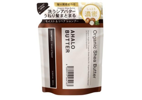  AHALO BUTTER Moist&Repair Shampoo Шампунь увлажняющий и восстанавливающий, с органическими маслами и керамидами, 380мл, фото 1 