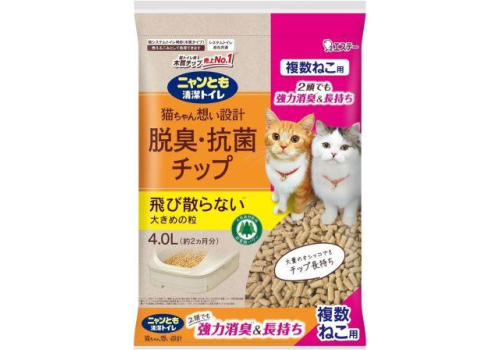  ST Наполнитель древесный для системных туалетов Deo-Toilet Nyantomo для 2-х иболее кошек крупные гранулы 4 л., фото 1 