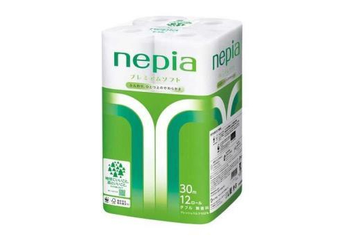  NEPIA Туалетная бумага двухслойная Premium Soft мягкая без аромата 30м 12 рулонов, фото 1 