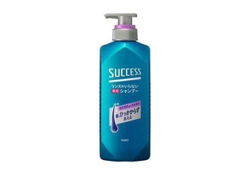  KAO Мужской шампунь-кондиционер "Success" для глубокого очищения кожи головы, удаления неприятного запаха и шелушения «Гладкость 2в1» 400 мл, фото 1 