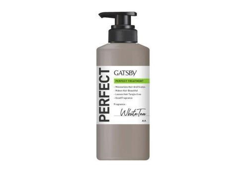  Mandom Мужской бальзам "Gatsby Perfect Treatment" для восстановления кутикулы и ухода за кожей головы (аромат белого чая) 380 г, фото 1 