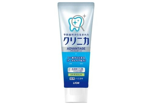  LION Зубная паста с фтором Clinica Advantage Япония от кариеса цитрус и мята 130 г, фото 1 