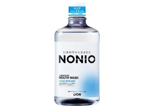  LION Ежедневный зубной ополаскиватель Nonio с длительной защитой от неприятного запаха, аромат трав и мяты, 1000 мл, фото 1 