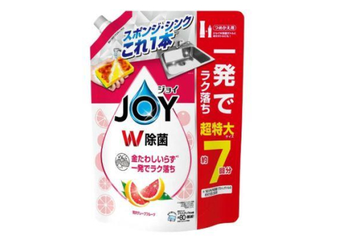  P&G Joy Дезинфицирующее средство для мытья посуды с ароматом розового грейпфрута, мягкая упаковка с крышкой 910мл., фото 1 