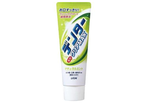  LION Зубная паста с фтором Dentor Clear Япония от кариеса с микро пудрой натуральная мята 140 г, фото 1 