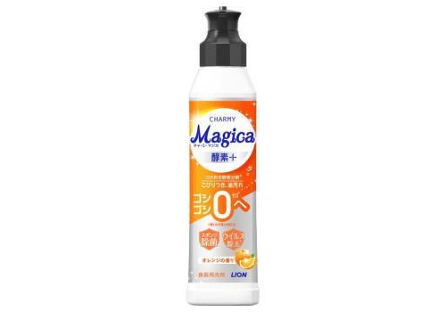  LION Средство для мытья посуды Charmy Magica+ с ароматом апельсина 220мл, фото 1 
